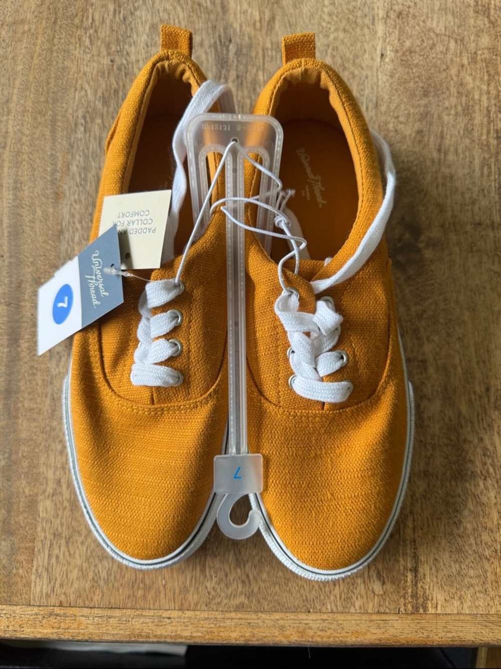 Universal Thread Golden Yellow Canvas Sneakers with White Laces